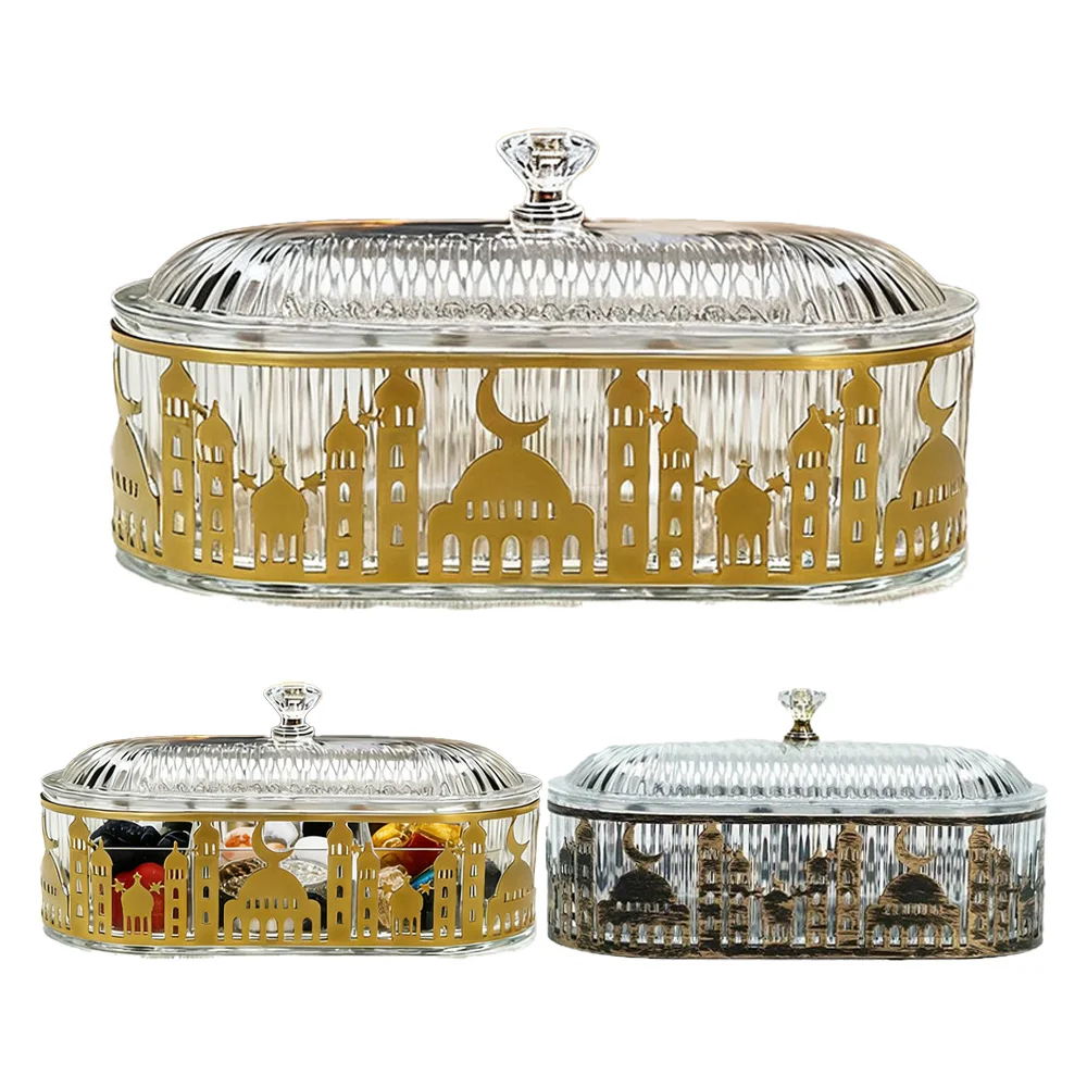 

Ramadan Storage Box with Stars and Moon|EID Mubarak Decor Tray|Home Desktop Ornament Ideal for Storing Jewelry, Cards& Bracelets