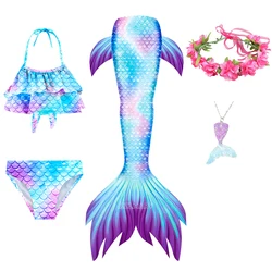 Mermaid Tail for Girls Ariel Swimsuit Girl the Little Mermaid Costume Cosplay Beach Pool Clothes Bathing Suit for Swimming