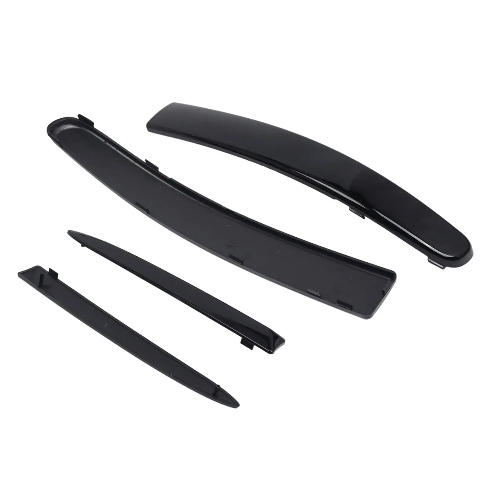 4 Pieces Front Bumper Upper Grill Moulding Trim Car Accessories for Fiat 500 2007-2015 Replacement Convenient Installation