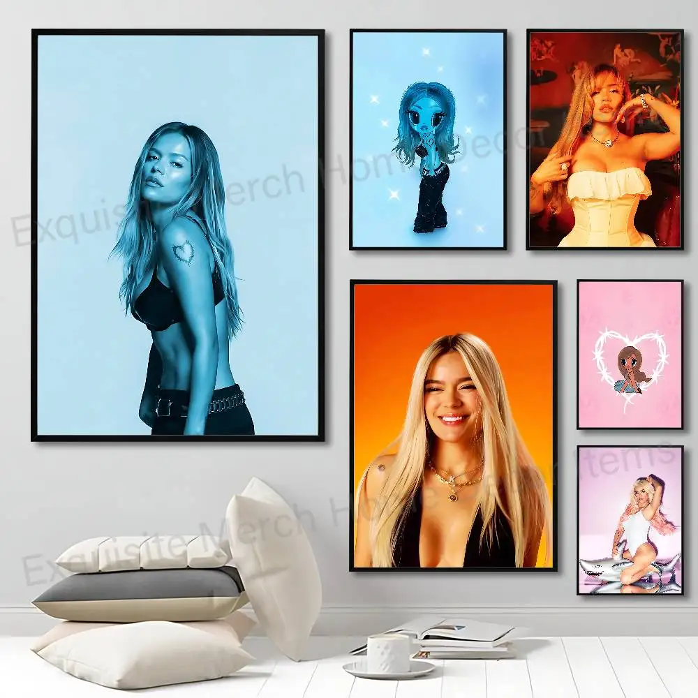 K-Karol G No Me Arrepiento de Sentir Tanto New group Poster HD home decor sticky wall waterproof home living room bar aesthetic