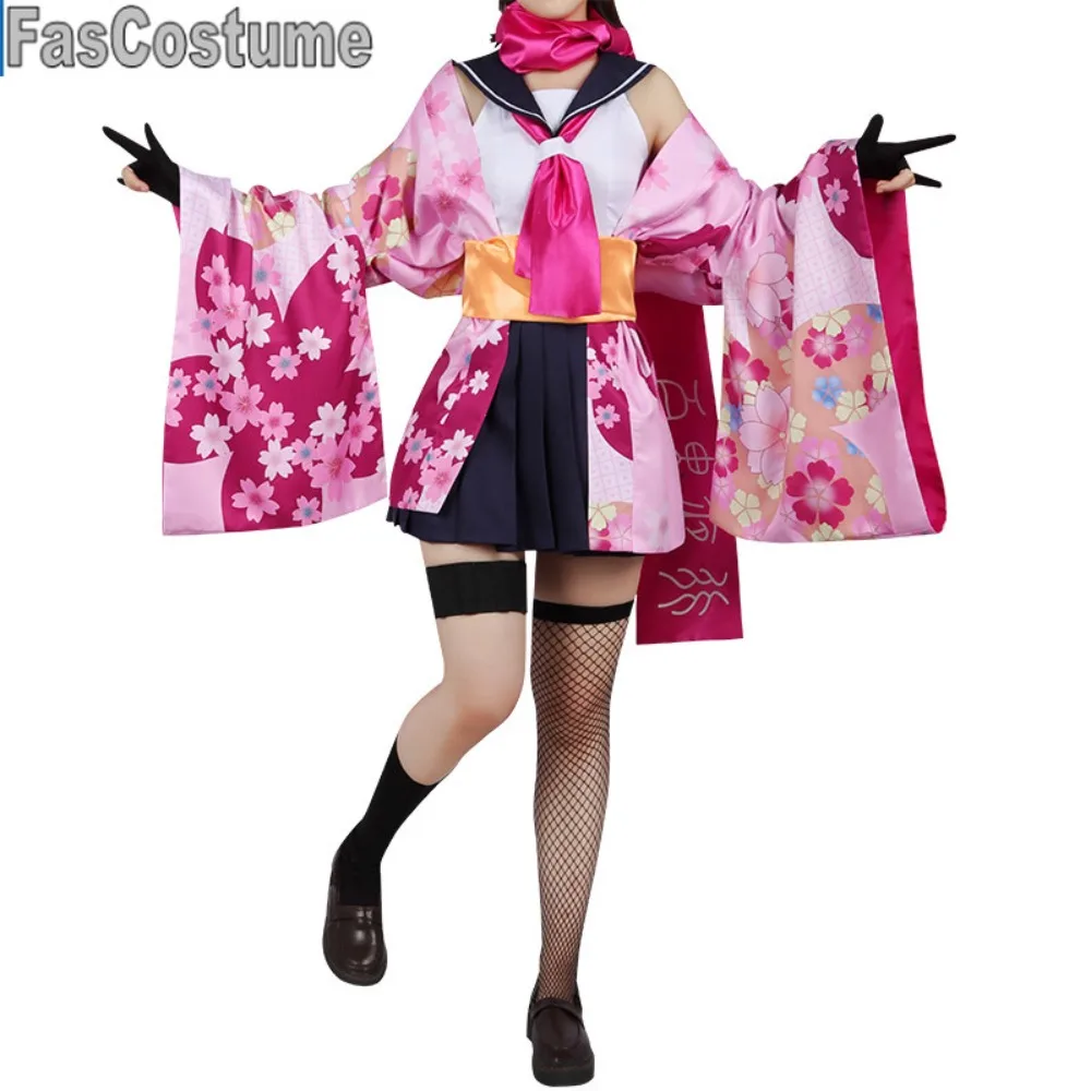 

FasCostume аниме синий архив Kuda Izuna игровой костюм модная милая униформаKimono косплей костюм Хэллоуин вечерние наряд для ролевых игр