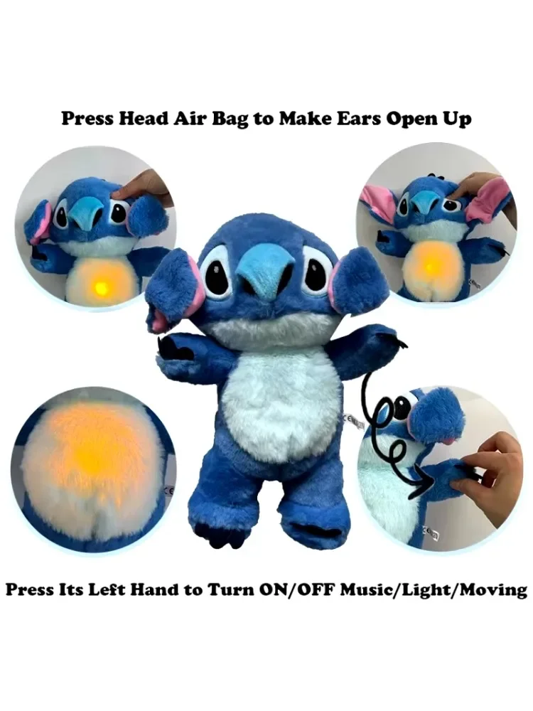 Kawaii ponto boneca de pelúcia bebê dormindo companheiro som calmante musical kawaii com saco de ar