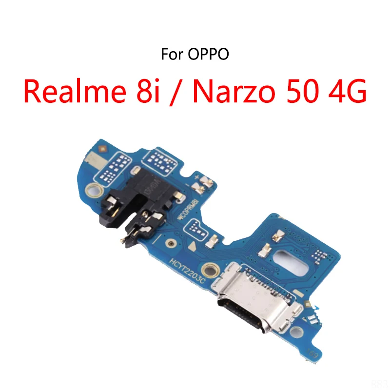 USB Charge Dock Port Socket Plug Connector Flex Cable For OPPO Realme 8i / Narzo 50 4G Charging Board Module