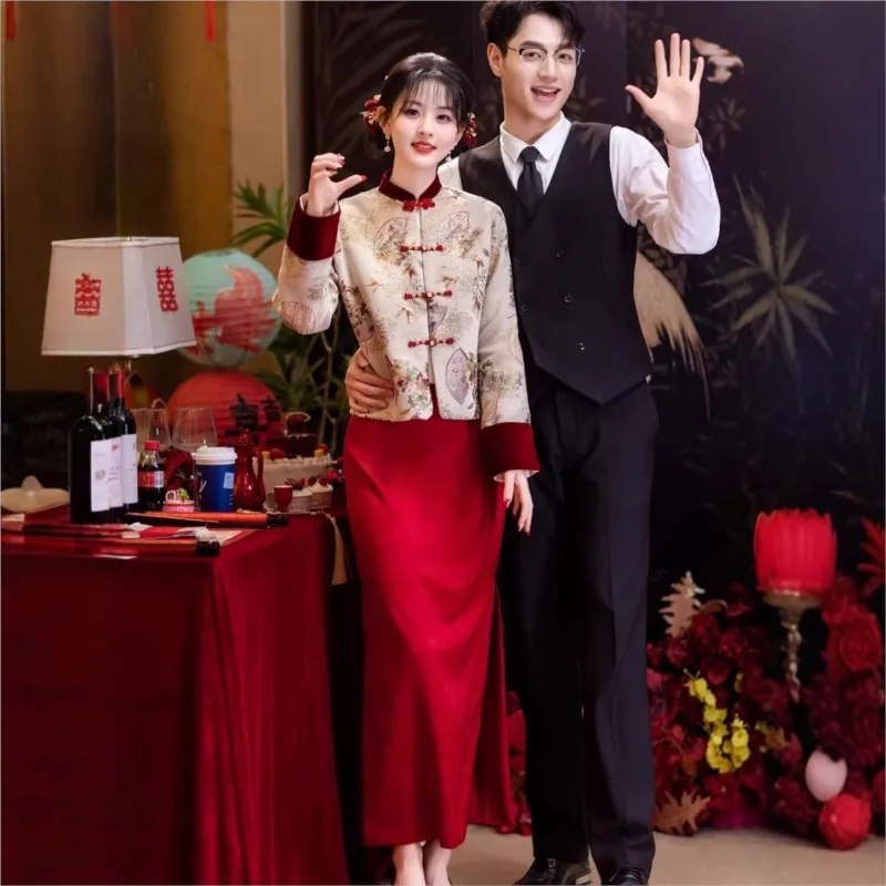 فستان بدلة نخب شيونغسام على الطراز الصيني الجديد #4