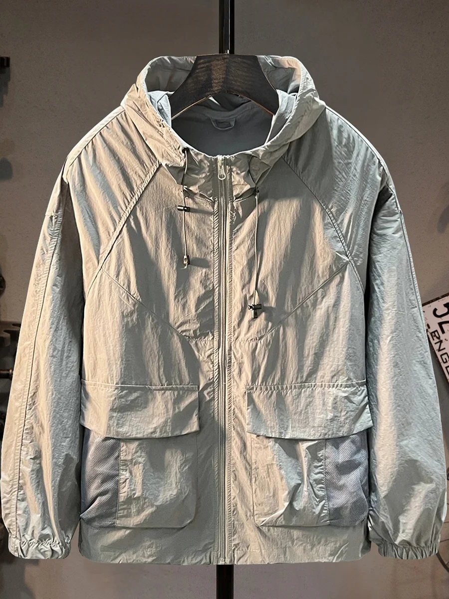 

Men's Ultra-light Ice Silk Sun Protection Clothing Cycling Hiking Qui-drng Outdoor Versatile Coat Breathable Loose Fit