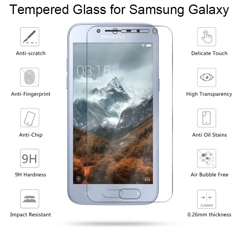 Tempered Glass Toughed 9H HD Protective Glass for Samsung A7 2017 A5 2016 A3 2015 Screen Protector on Galaxy A730F A530F