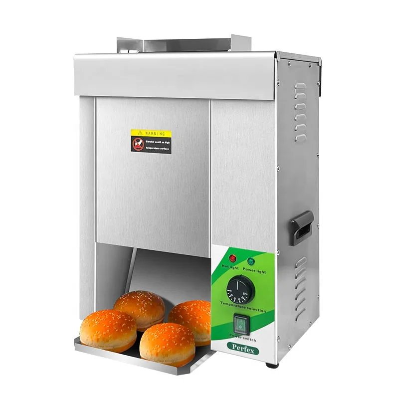 Hamburger Making Machine Conveyor Chain Toaster Hamburger Bun Toaster Machine Vertical Contact Toaster