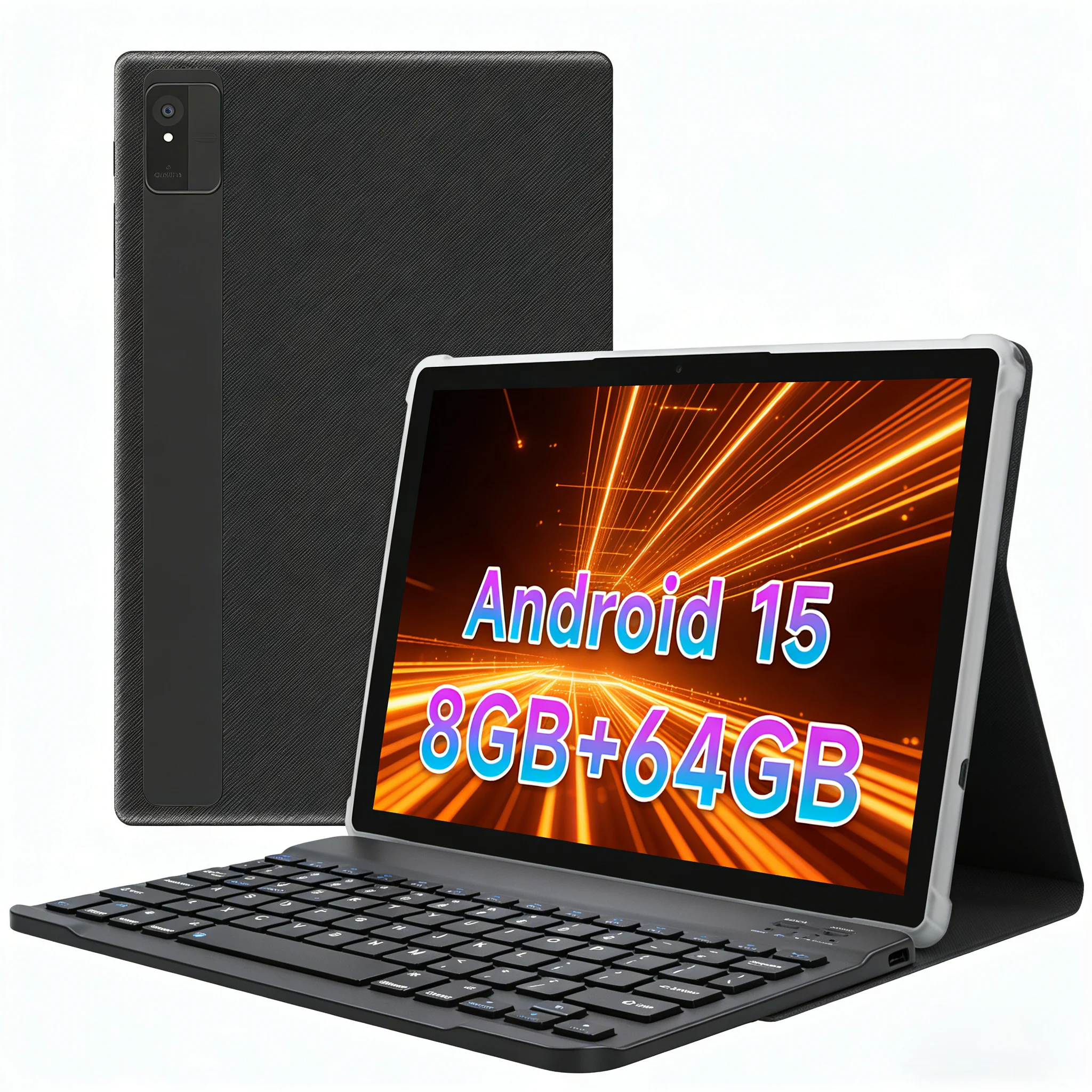 Paitanry 10.1 Inch Android 15 Tablet Octa Core 8GB RAM 64GB ROM 5000mAh HD Touch Screen WiFi Bluetooth Tablet GMS Google Play