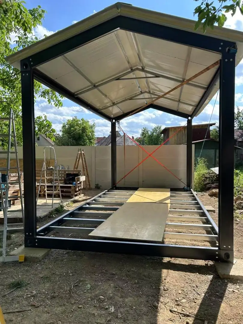 20ft Modular Container Triangle Frame Sloped Portable Frame Galvanized Steel Easy assembled Frame for Garden Use