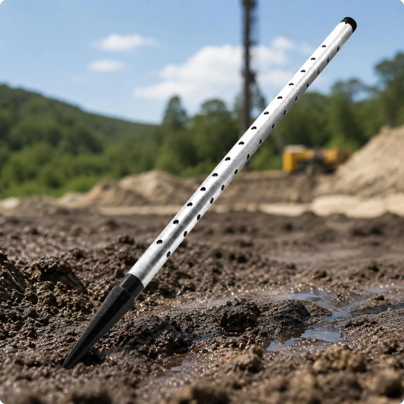 Water Well Point Screen Strainer 60cm Steel Gauze with Cast Iron Driving Tip for Groundwater Collection and Field Use