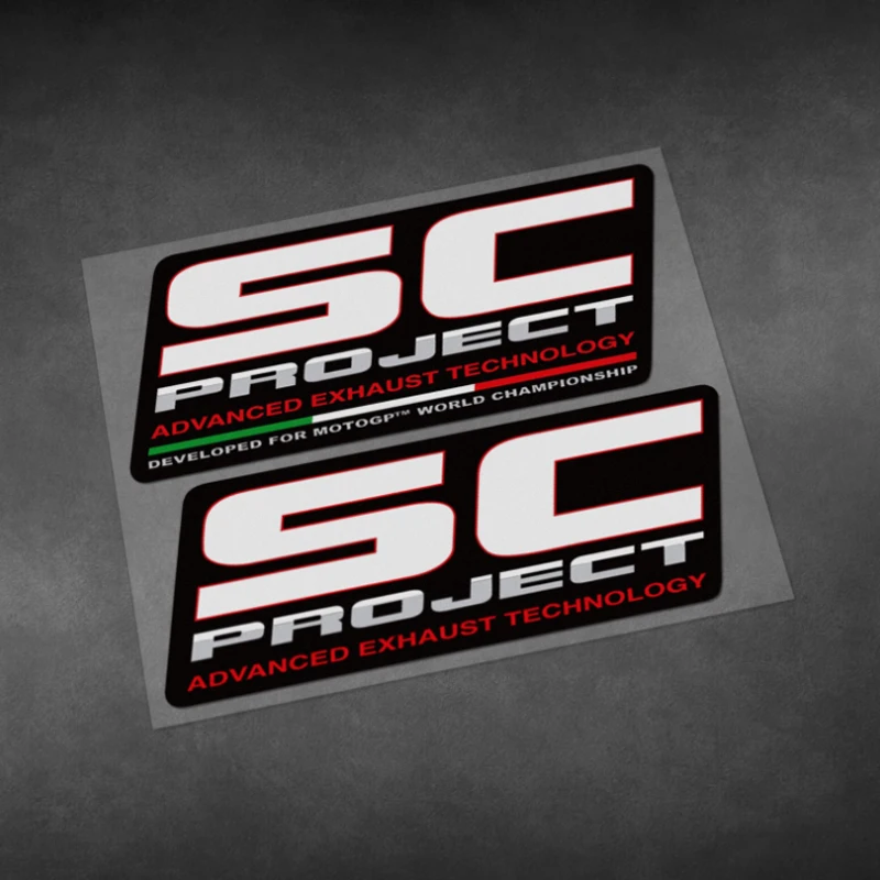 SC Exhaust Pipe Modification Brand Stickers MotoGP Motorcycle Car Sponsor Decals Waterproof Vinyl Stickers