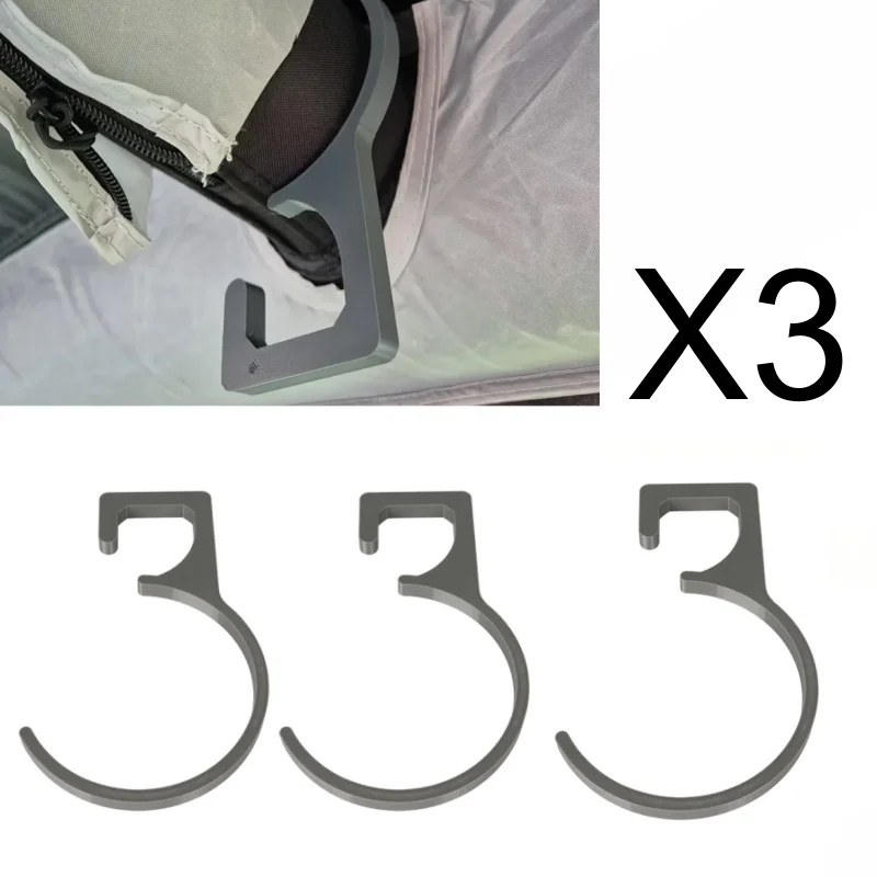 

3pcs Air Pump Tent Support Rod Hook Easy Install Fixed Hanger Outdoor Camping Tent Pole Connecting Hook Fixed RV Accessories