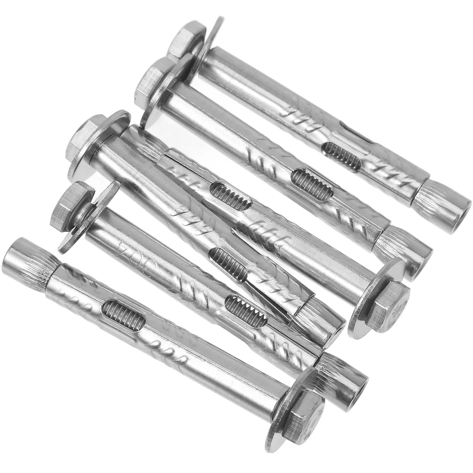 

6Pcs Expansion Screw Bolts Heavy Duty External Nut Anchors Reliable Fixing Anchors for Indoor Outdoor M6x60 Anchor Bolts