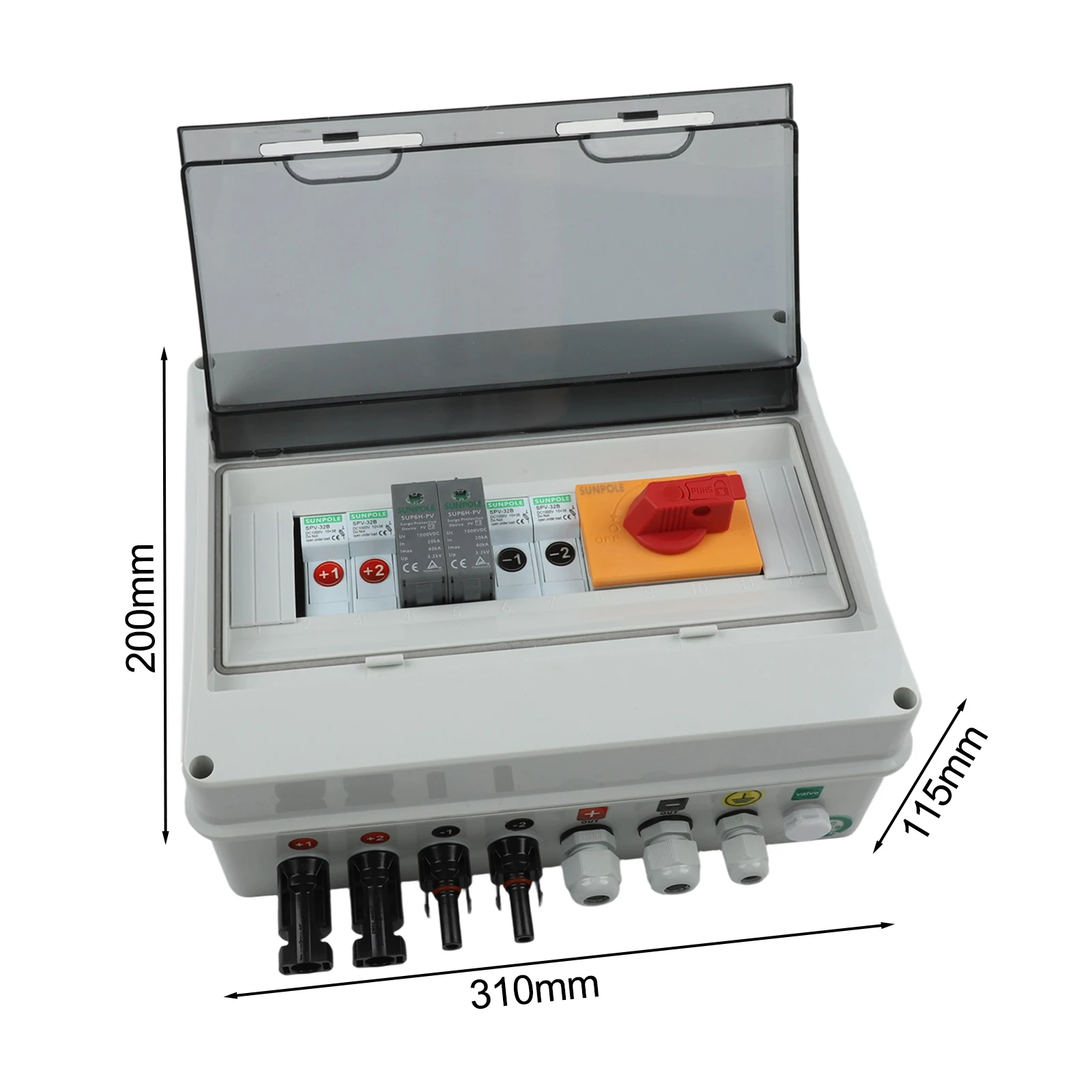 High Performance 2 In 1 Out Solar PV Combiner Box with 1000V Rating and Advanced Safety Features for Solar Installations