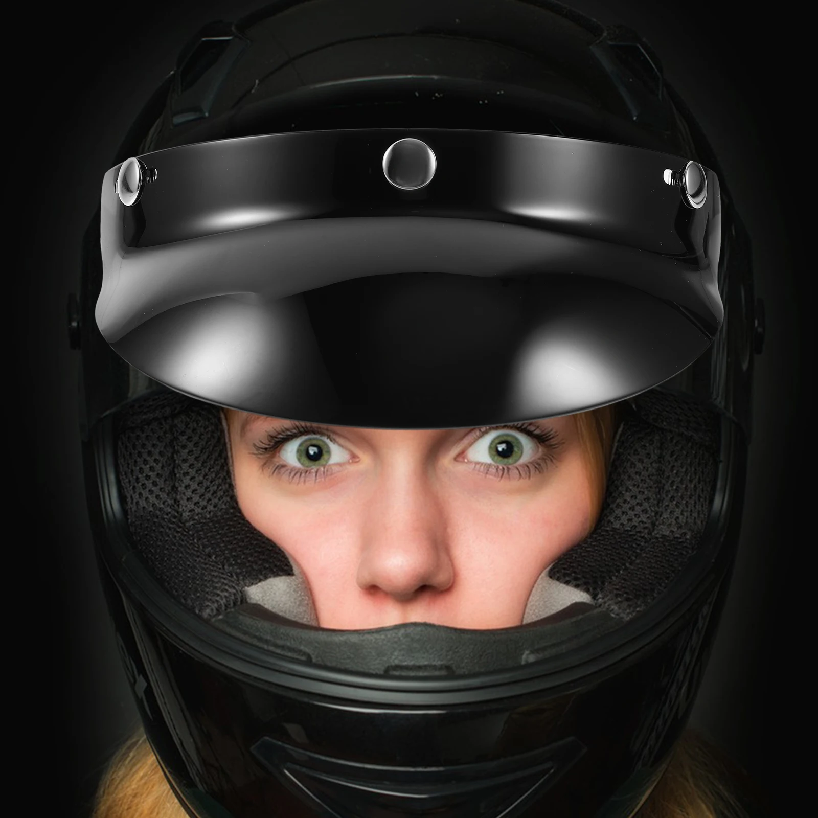 

Motorcycle Visor Vintage Plastic Sun Protection Riding Brim Universal Fit Lightweight Durable Comfortable Stable Anti UV