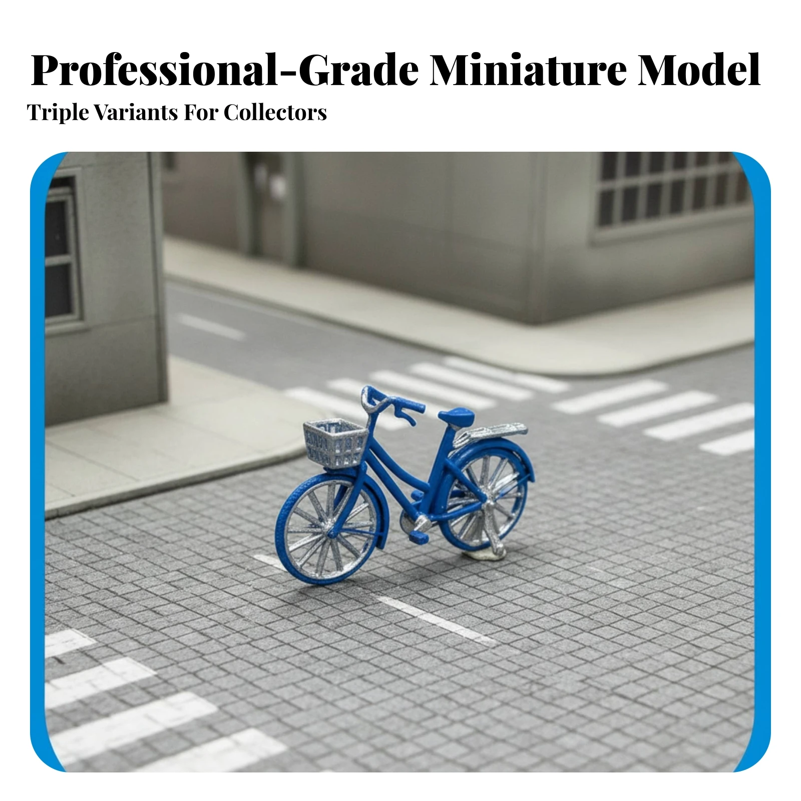 Dollhouse Accessory Vintage Style Miniature Bike Static Display Figure Small for Collectors, Diorama, Tabletop Decoration