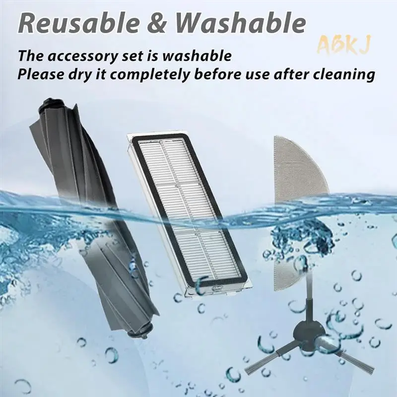 

Наборы аксессуаров ABKJ для пылесоса Dreame Mova S10, основная щетка, боковая щетка, HEPA-фильтр, подушечки для швабры