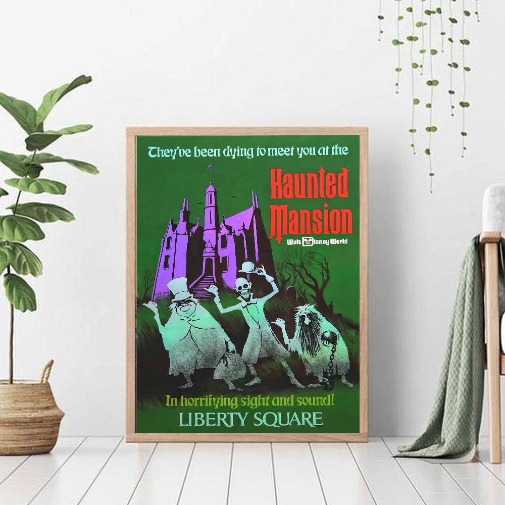 

Haunted Mansion Canvas Print Art Poster Liberty Square Poster Disney Attraction Poster Disney World Park Print Home Decor