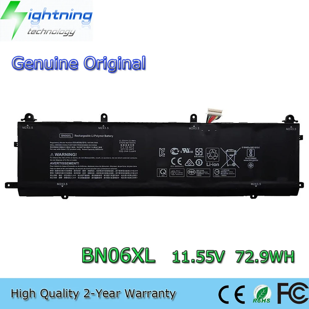 BN06XL HSTNN-IB9A L68235-1C1 11.55V 72.9Wh Original Laptop Battery for HP Spectre X360 15-EB Convertible Series