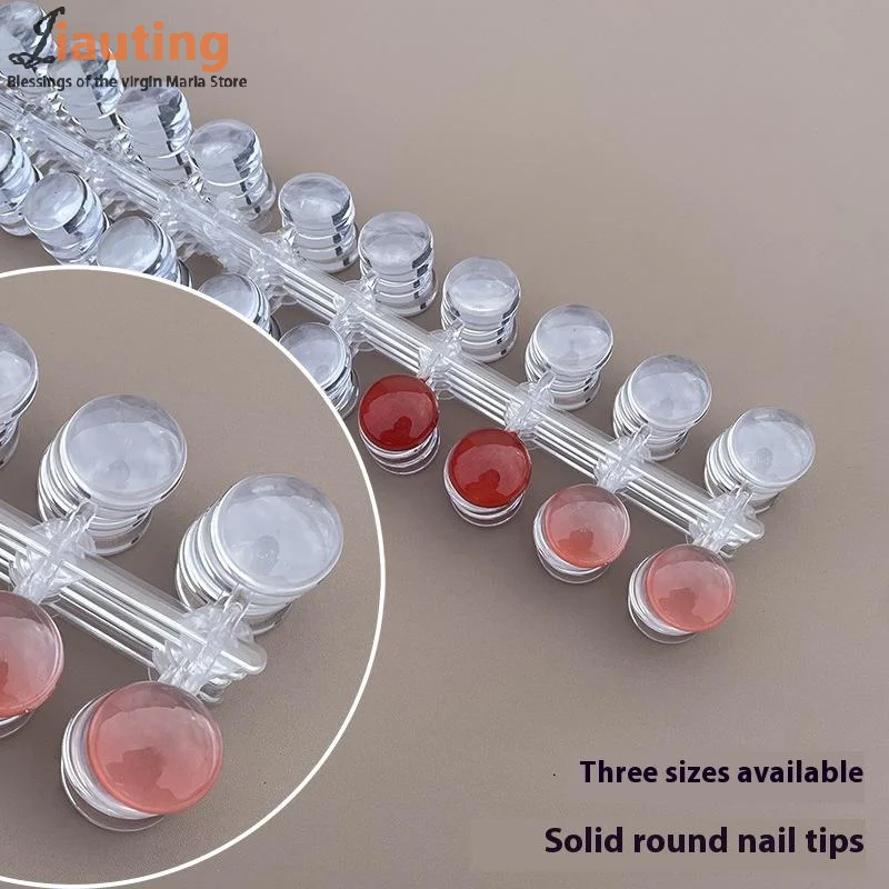 1/1.2/1.5 سنتيمتر صغيرة مستديرة الشكل واضح الزجاج مسمار البولندية اللون بطاقة مسمار الفن اللون عرض نصائح 240/120 قطعة مخطط ألوان وهمية تظهر