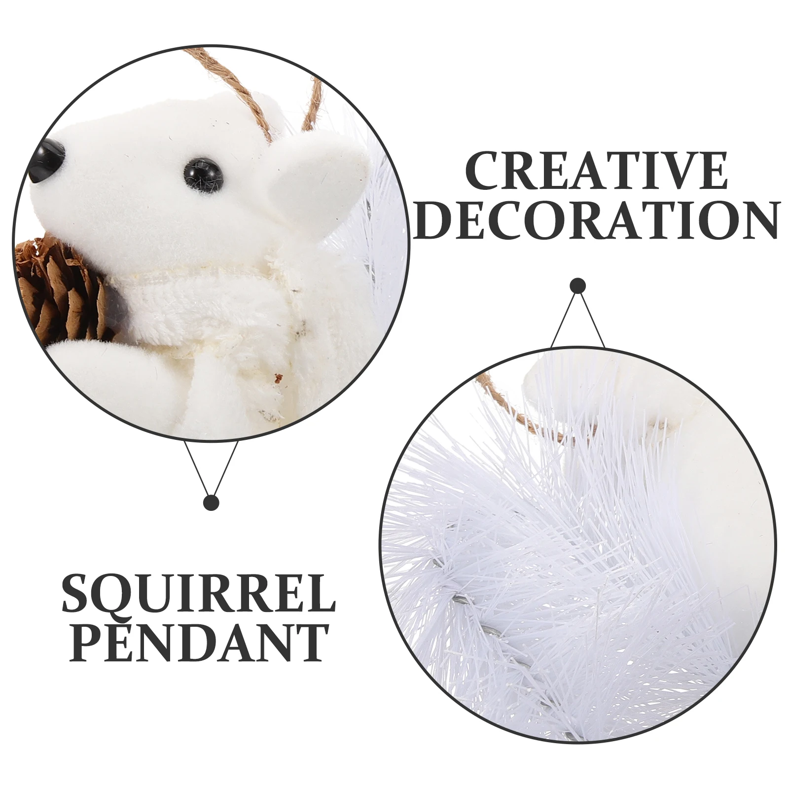 

Simulation Squirrel Pendant Realistic Foam Hanging Decoration Christmas Tree Ornament Home Office Wall Party Holiday Decor