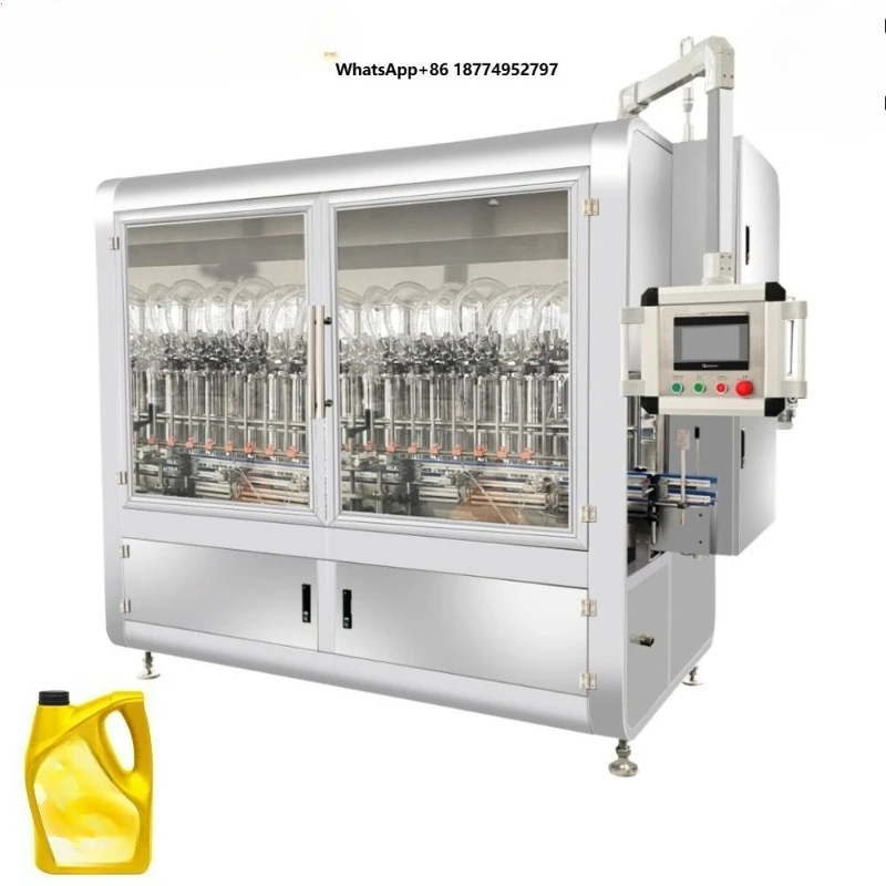3000BPH High-Precision Lubricant Oil Automatic Filling Capping Piston Machine
