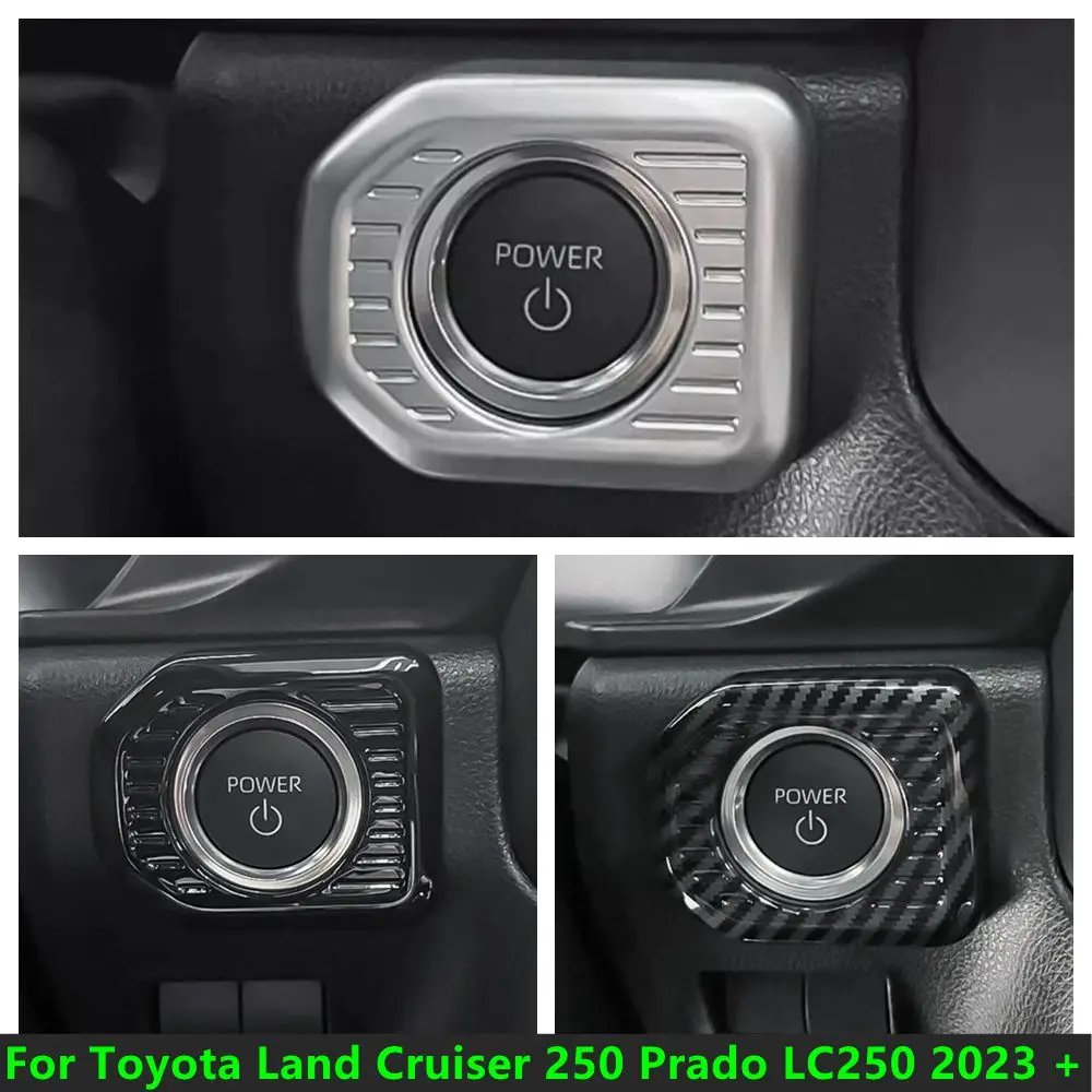 

For Toyota Land Cruiser 250 Prado LC250 2023 2024 2025 center engine start stop button switch cover Sticker Interior Accessories