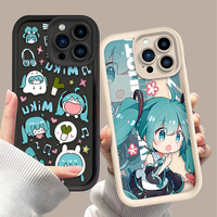 Phone Case For iPhone 16E 16 15 14 13 12 11 Pro Max X XS X S Max XR SE 2020 SE4 7 8 H-Hatsunes Lovely M-Miku Soft Silicone Cover