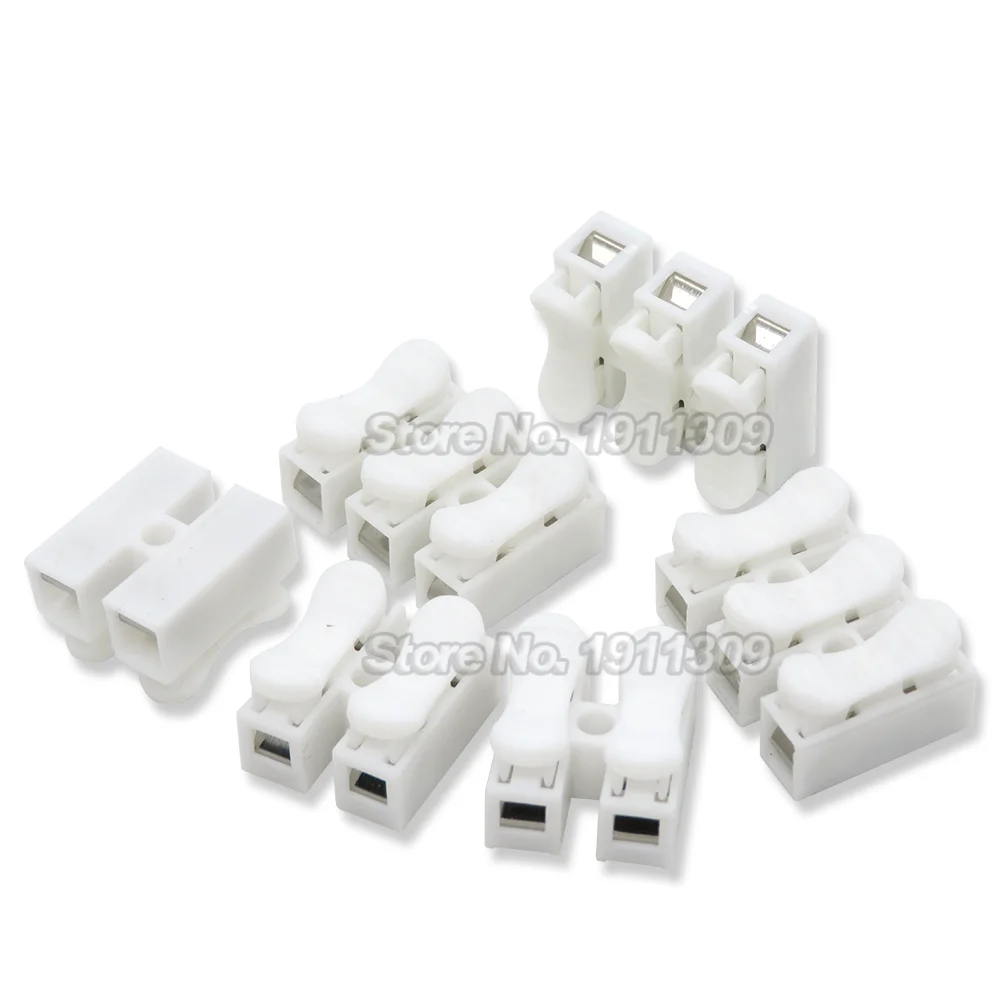 10PCS/LOT CH3 CH2 Electrical Cable Connectors Quick Splice Lock Wire Terminals Set press type terminal block wire connector