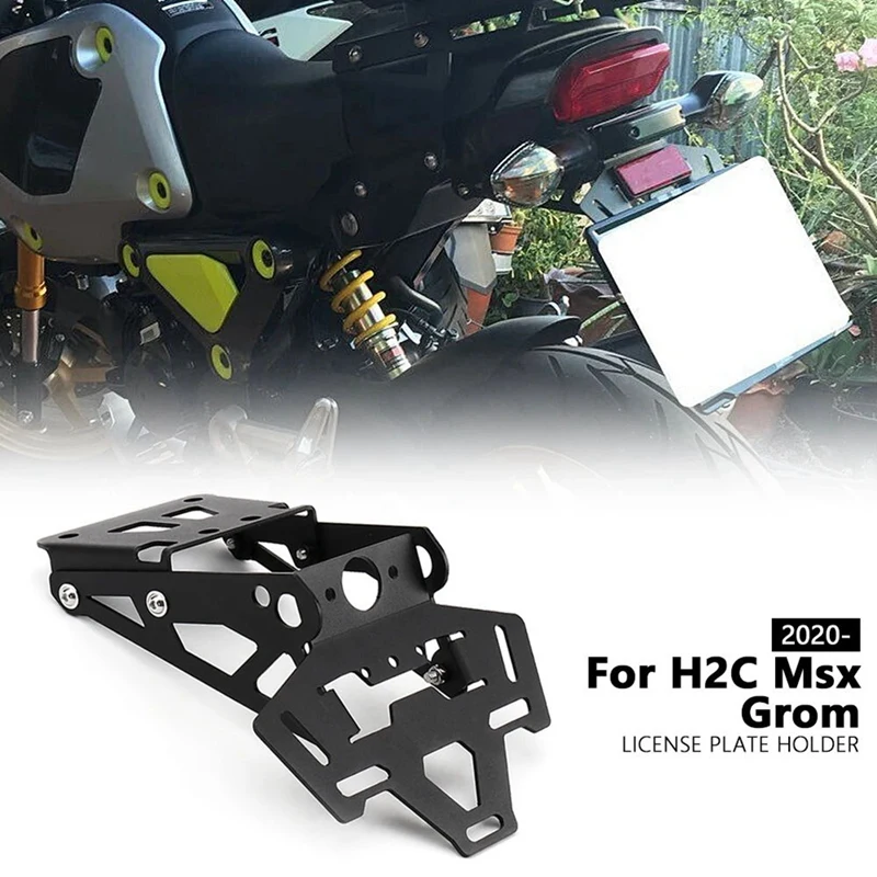 Motorcycle License Plate Holder Fender Eliminator Registration Bracket For HONDA H2C MSX GROM 2020-2022 H2C Msx Grom Spare Parts