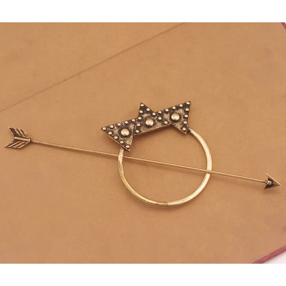

3Pcs Retro Hair Accessories Arrow Hairpins Ethnic Design Ponytail Holders for Women Alloy Hollow-Out Clip for Long Hair