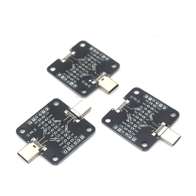 Typ-C USB 24-pinowe złącze żeńskie męskie Adapter USB 3.1 Głowica testowa USB Konwerter USB Kabel do transmisji danych Płytka PCB 2,54MM