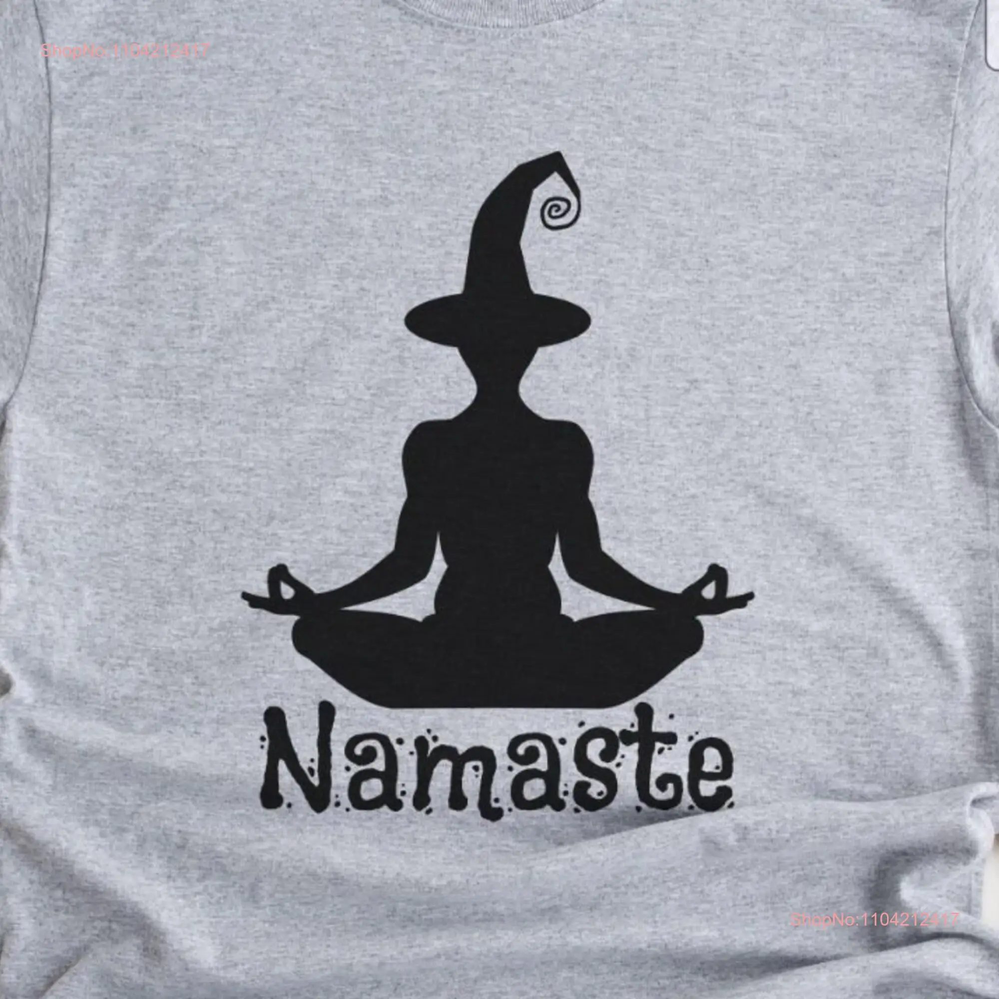 T shirt Namaste Witch Softstyle  Soft Crewneck Top Roomy Meditation Yoga Halloween long or short sleeves