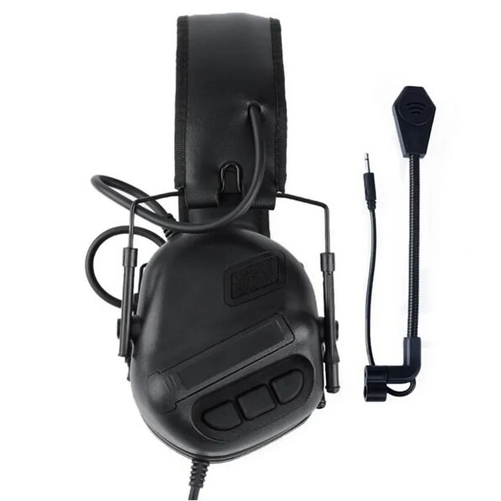 Tactical Headset Headphone Outdoor Ear-muffs Shooting Headsets Hunting Hearing Protector Ear Protective Earmuff Use with PTT