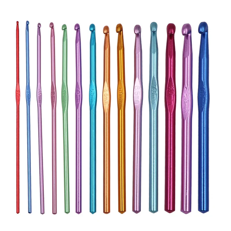 

Metal Knitting Needles Crochet Hooks Handmade DIY Hand Craft Yarn Hook Weave Sweater 2/3/4//5//6/6.5/7/8/9/10mm Sewing Tools