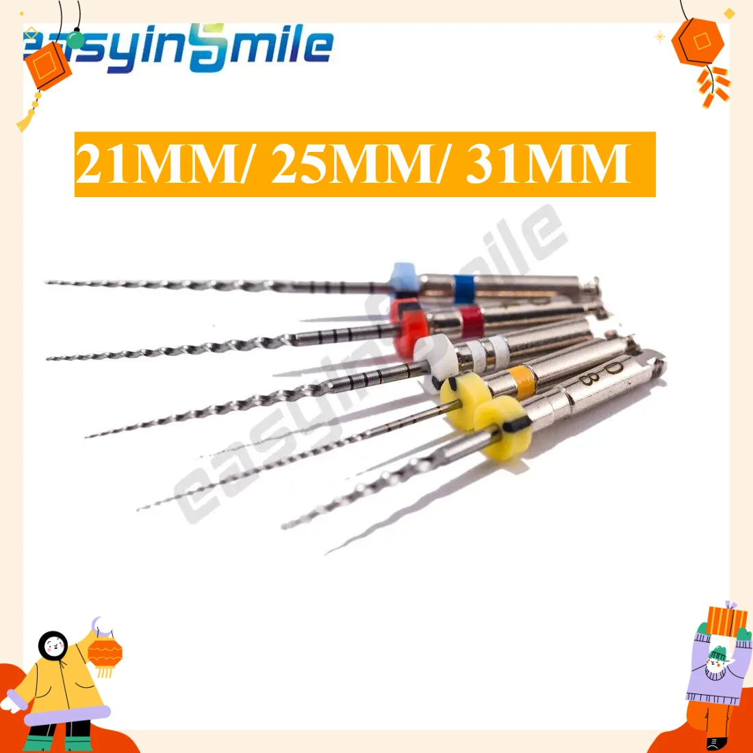 5pcs/pack Dental NITI Rotary Files Endodontics X3 Rotary File 21MM 25MM 31MM Dentistry Tools Never Break