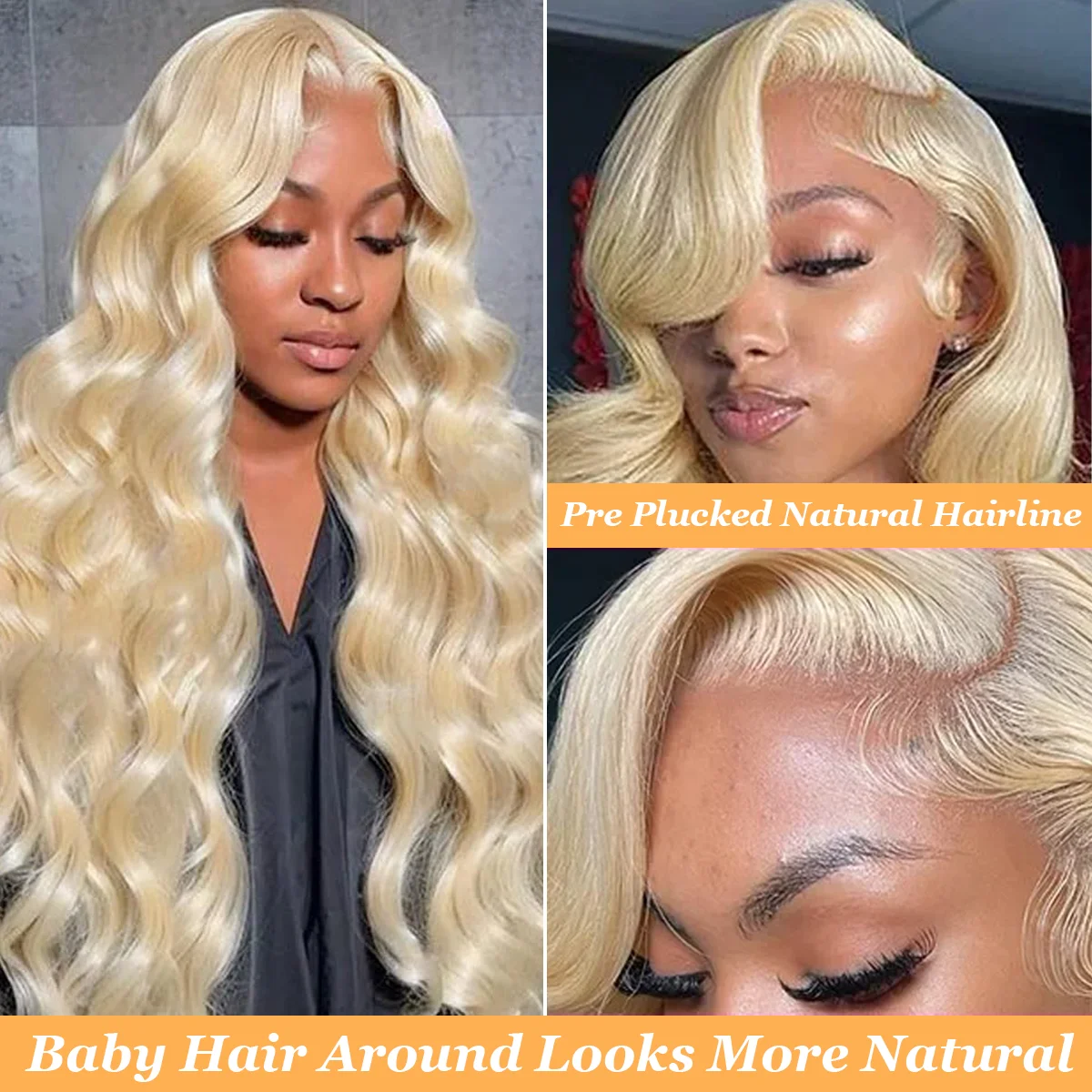 36 بوصة كثافة 200% # 613 العسل شقراء الجسم موجة 13*6 HD شفافة الدانتيل الباروكة الأمامية ريال البرازيلي خصلات الشعر المستعار الإنسان للنساء #3