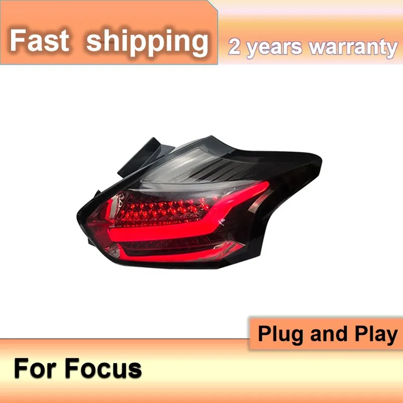 

Стайлинг автомобиля для Ford Focus задние фонари 2015 2016 2017 2018, задний фонарь Focus, задний DRL, противотуманный тормоз, указатель поворота, задний ход