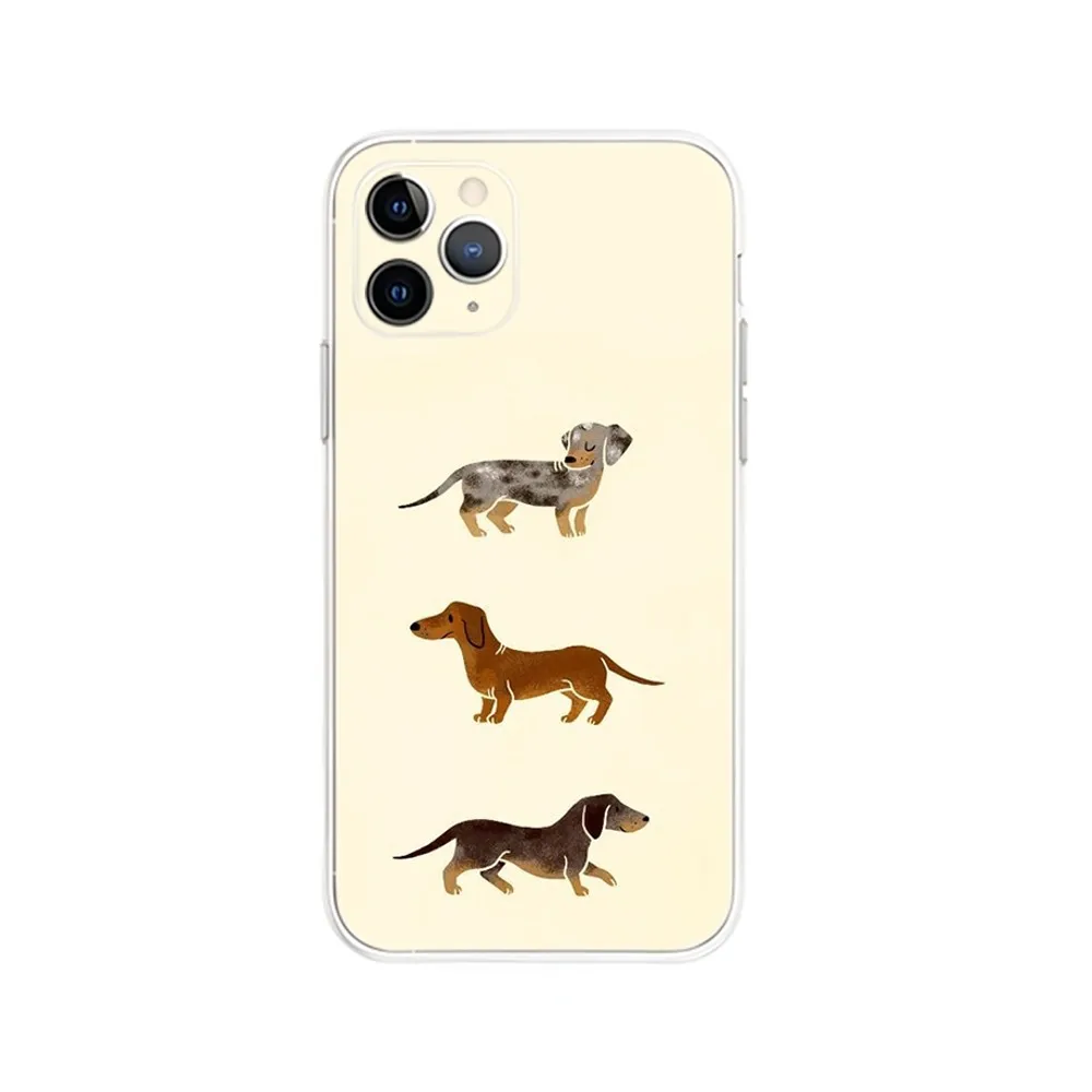 Sausage Dog Dachshund Phone Case For iPhone Apple 16,15,14,13,12,Mini,11,Pro,Max,Plus,X,XR,XS,8,SE,2020,Plus Transparent Cover