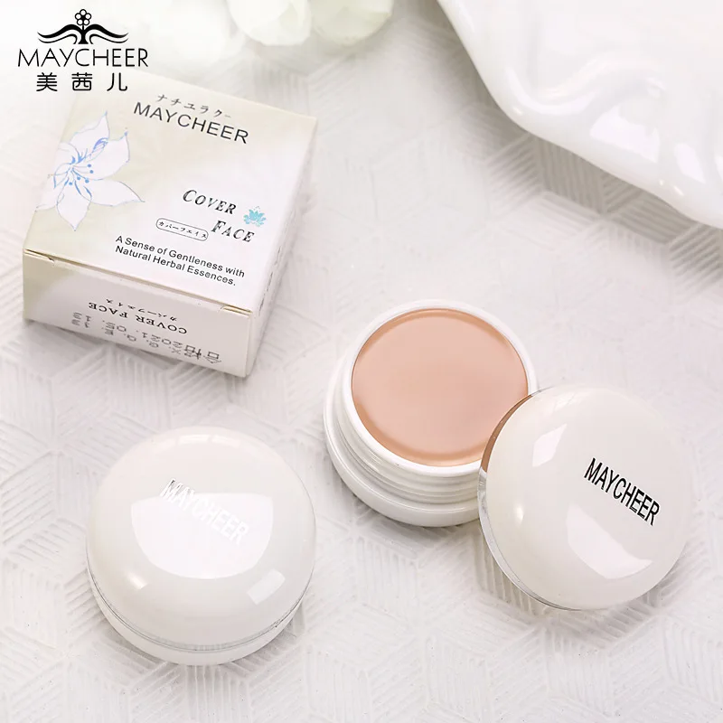 Maycheer Merk Gezicht Concealer Crème Olie-Control Littekens Sproeten Zwarte Eye Volledige Cover Make Gezicht Base Foundation