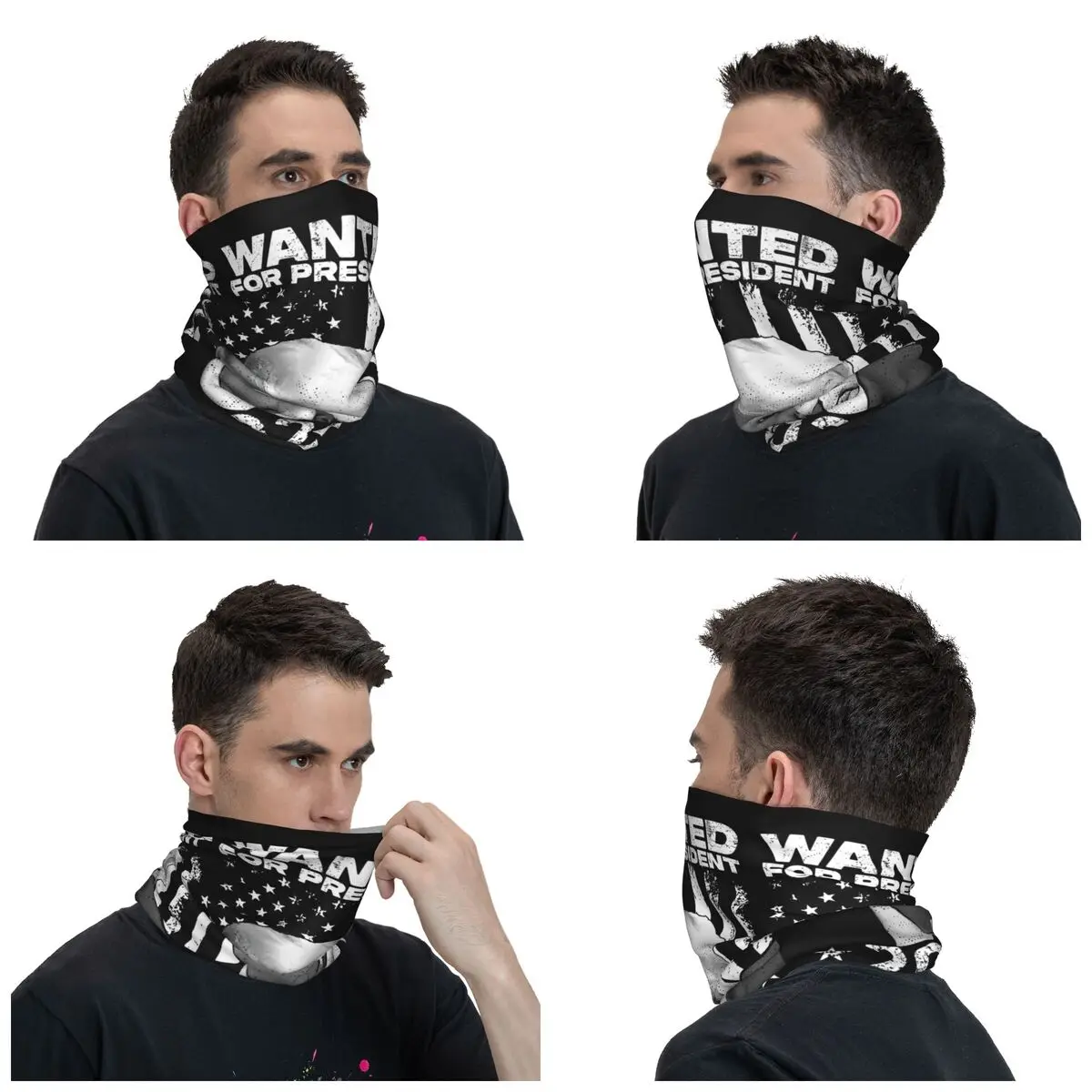 Donald Trump Bandana Neck Cover Printed Mask Scarf Multi-use Headband Running Unisex Adult Windproof