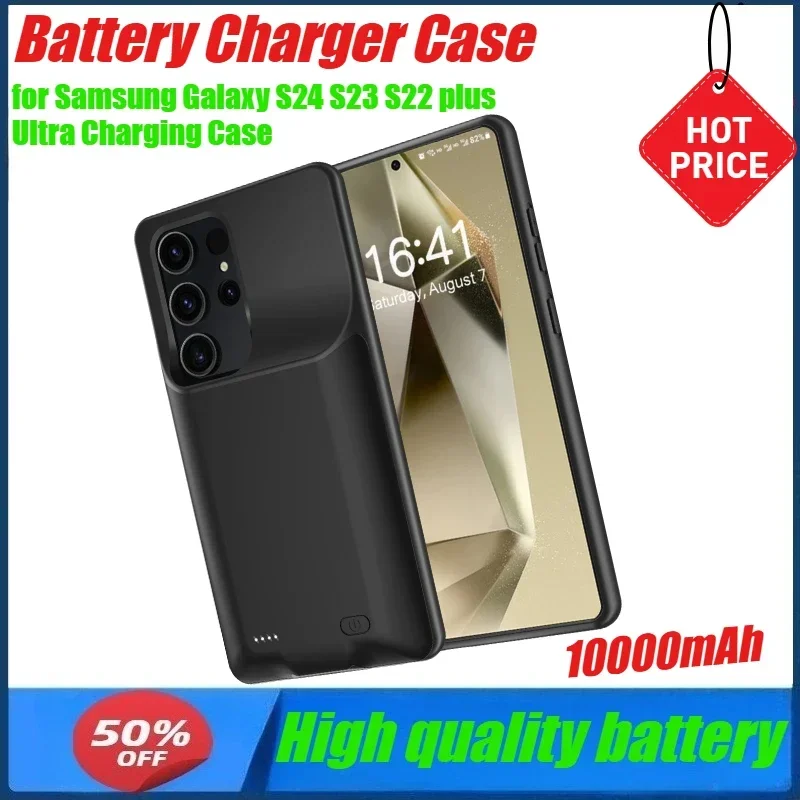 

10000mAh Power Bank Battery Charger Case for Samsung Galaxy S24 S23 S22 Plus Ultra Charging Case