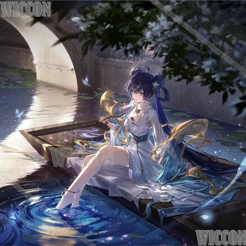 ‌‌‌Wuthering Waves IUNO Moon Collaboration Cosplay Anime MidAutumn Festival Wig Party Uniform Halloween Cos Comic Con Outfit