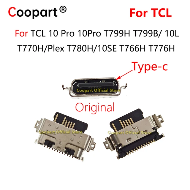 2-100 sztuk dla TCL 10 Pro T799H T799B/10L T770H 8491X/Plex T780H/10SE T766H T776H USB Dock Port ładowania Wtyczka Złącze ładowarki