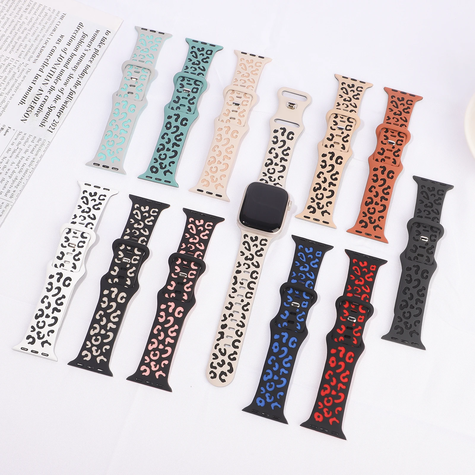 Graviertes Armband für Apple Watch Band 45mm 44mm 46mm 42mm 41mm 40mm 49mm Silikon Correa Armband Serie 11 8 9 10 7 SE 6 5 Ultra – Detail 1