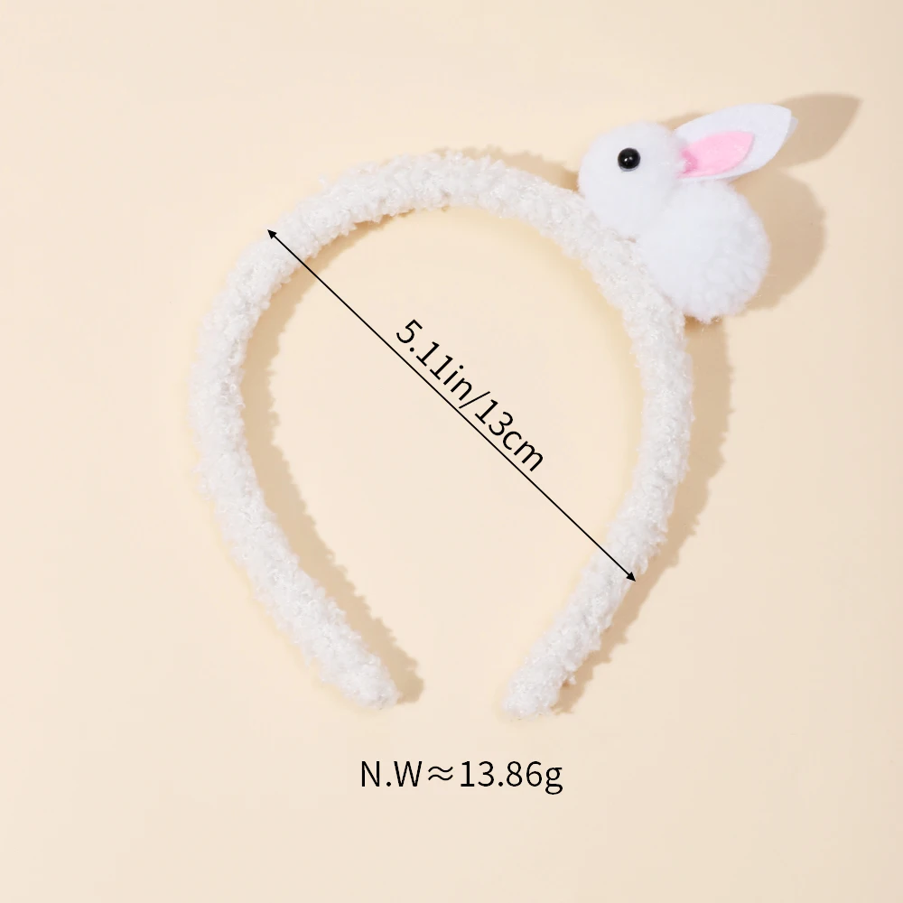 Cute Rabbit Headbands for Kids Girls Headwear Teddy Fur Lamb Wool Hair Band For for Women Girls Turban Easter Hair Accessories