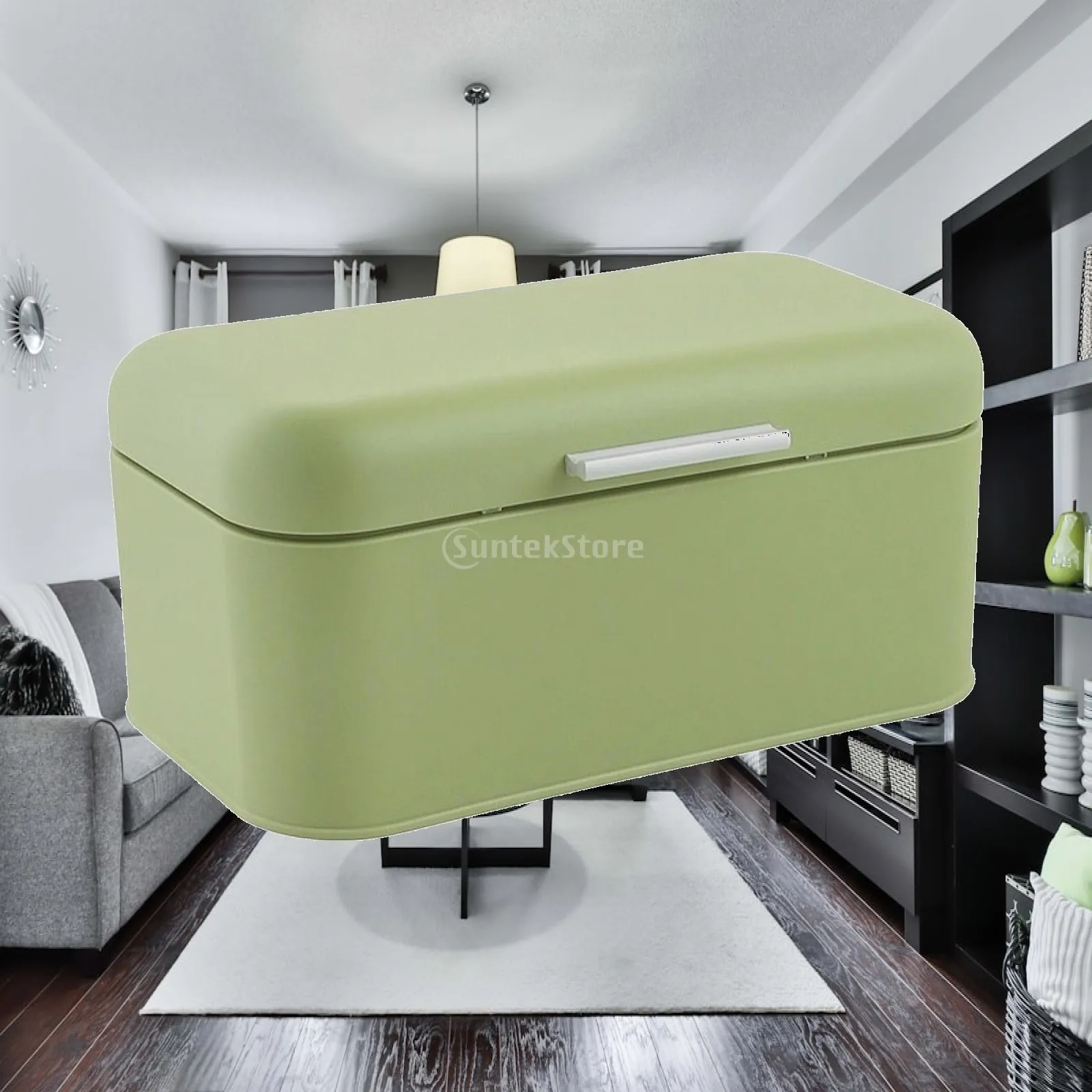 Cosmetic Storage Box with Lid Metal Desktop Organizer Rack for Vanity Table Skincare Products Dustproof Carbon Steel Cabinet