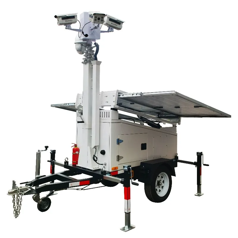 Mobile Solar Light Tower Automatic Light Sensing Charging Intelligent Power Saving Outdoor Unattended Working Lighting Custom