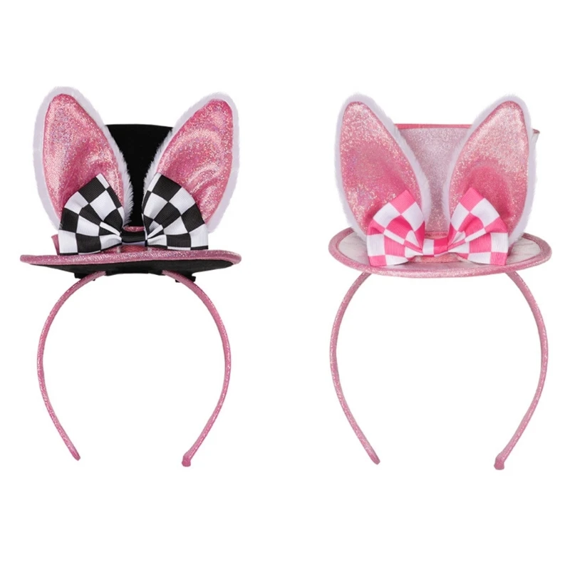 Y1UB عيد الفصح الأرنب عقال لتقوم بها بنفسك قبعة عيد الفصح طفل أرنب عقال لتقوم بها بنفسك عصابات عيد الفصح
