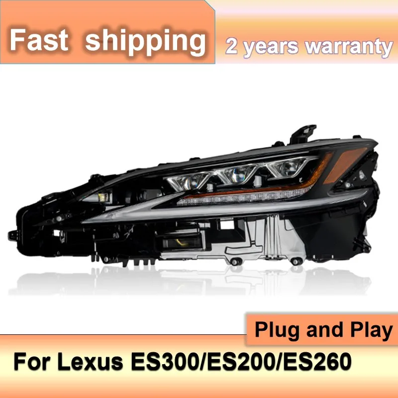 

Car Accessories for Lexus ES Head Light 2018-2021 ES260 Headlight ES300 ES250 ES350 DRL Turn Signal Low High Beam Projector Lens